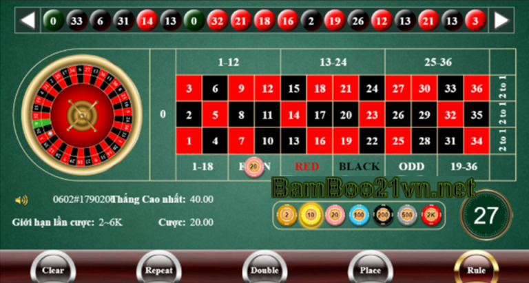 Game Roulette BamBoo21