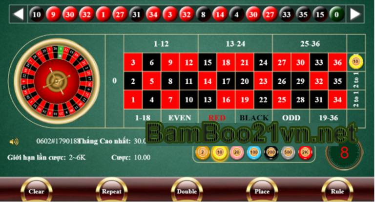 Game Roulette BamBoo21