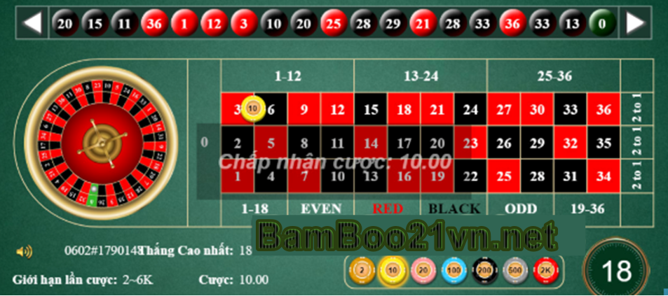 Game Roulette BamBoo21