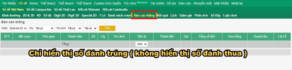 Danh Mục Báo Cáo Thắng Cược Số Đề Bamboo21