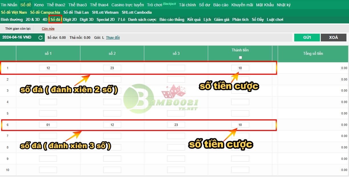 Danh Mục Cược Số Đề Bamboo21 số đá