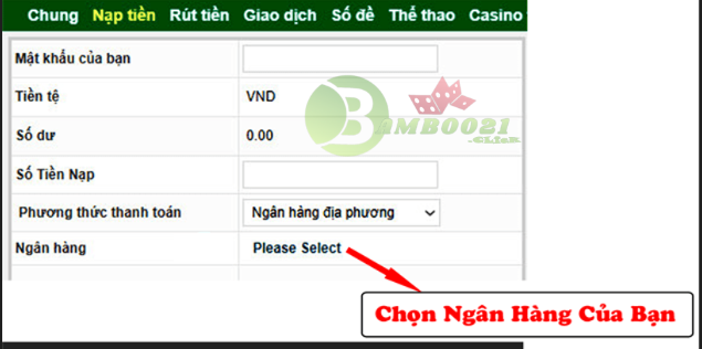 Hướng Dẫn Nạp Tiền BamBoo21 Mới Nhất